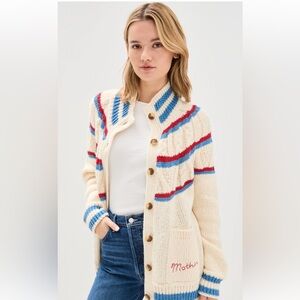 Mother The Mock Neck Button Cardigan